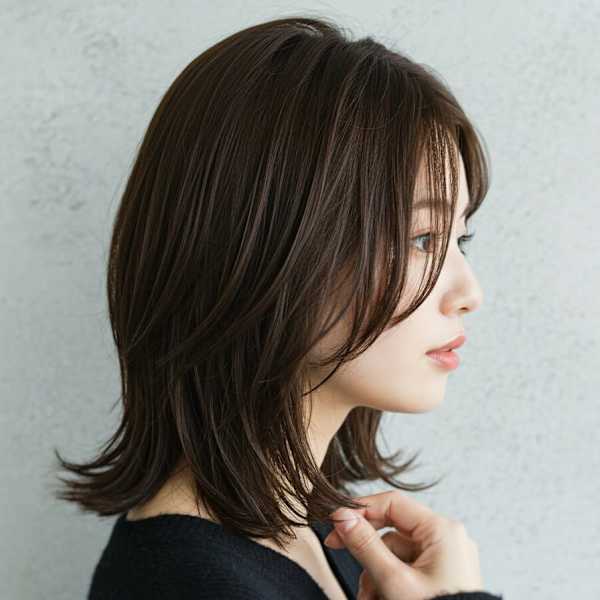 30代40代50代外ハネミディアムレイヤー髪質改善酸性ストレ|antwerp TOKYO