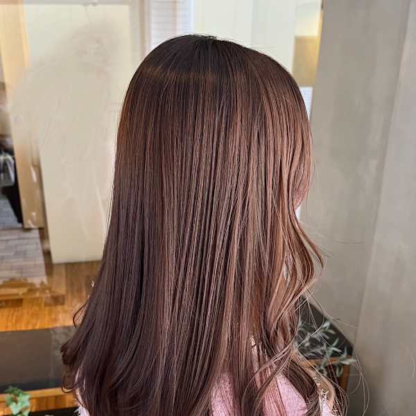 巻き髪ロング 艶髪 チョコレートブラウン 透明感イルミナカラ