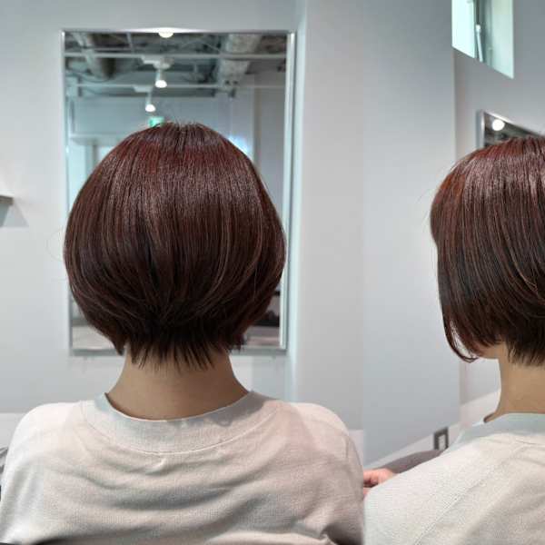 春らしいピンクベージュカラー【船橋・白髪ぼかし】