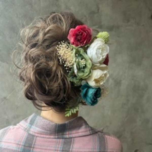 成人式　ふわふわアップスタイル