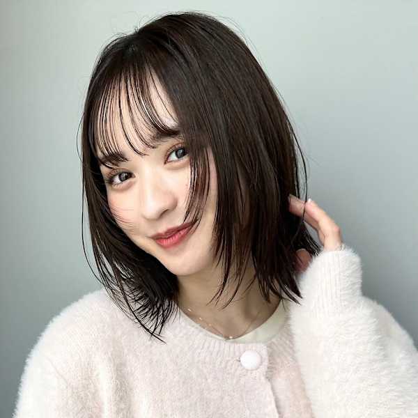 フェイスレイヤー大人かわいい20代30代渋谷小顔カット前髪|TRICCA SHIBUYA【トリッカ シブヤ】