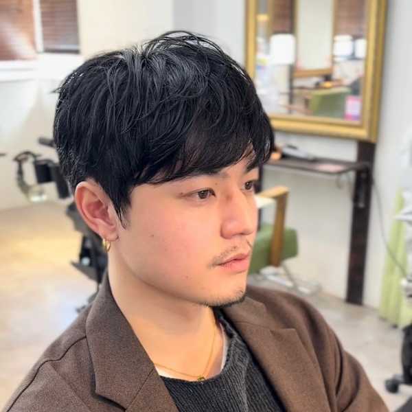 メンズカット　ビジネスカット　就活カット　メンズブラック