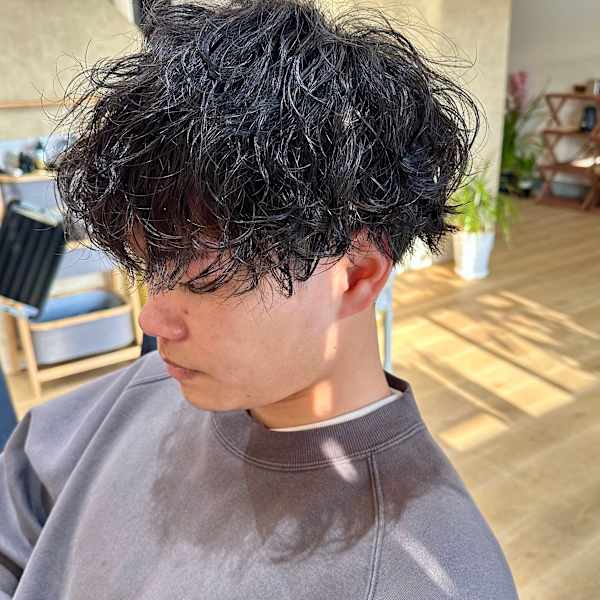 メンズショート×シャドウパーマ|r-chill hair