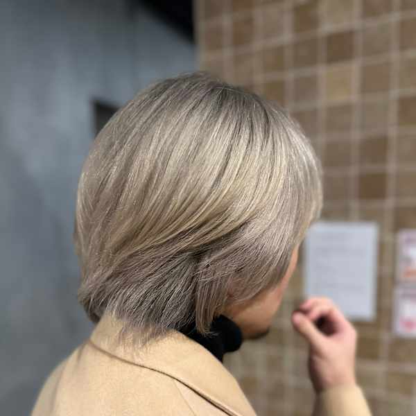 メンズシルバーベージュハイトーン