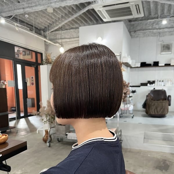 ミニマムボブ＊丸みショート|AOZORA HAIR kaminoura
