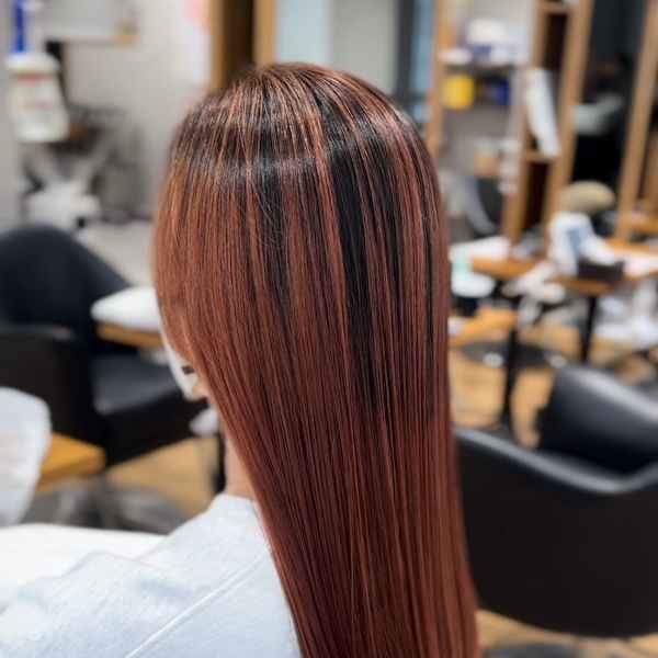 大人バレイヤージュ風カラー