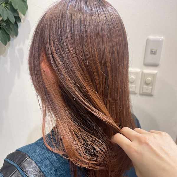 オレンジブラウン　インナーカラー