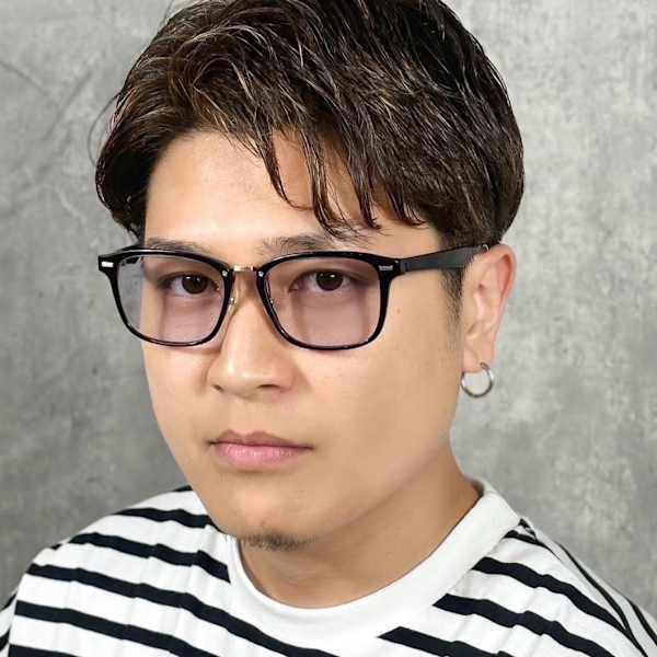 イケおじ系73ショートwithパーマ