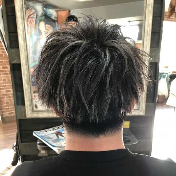 メンズシルバーアッシュハイライトカラー