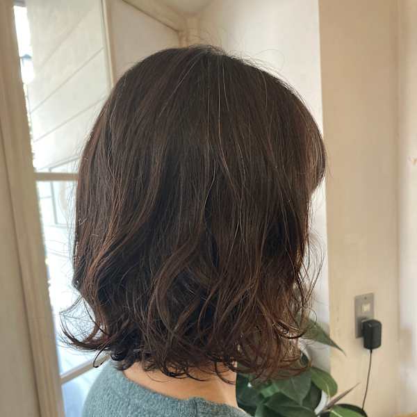 くせ毛風ゆるふわパーマ/ウェービーボブ/ウェーブボブ世田谷