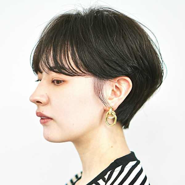 前下がりショート・ボブ/絶壁解消/前髪あり/40代/30代