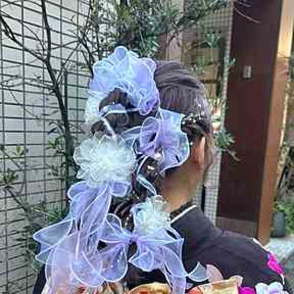 成人式 ふわふわリボンアレンジ