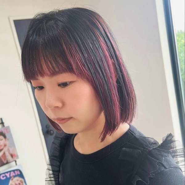 デザインアンブレラカラー髪質改善トリートメントボブ|ARBRE hair&make