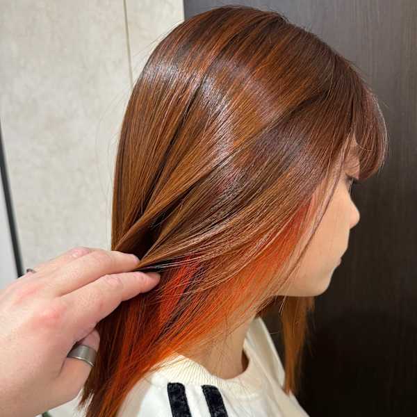 インナーカラー×オレンジ