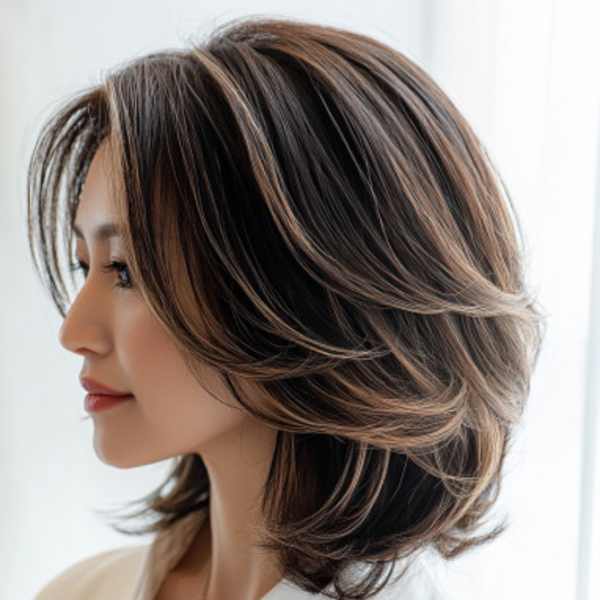 ミディアム(白髪ぼかしハイライト)