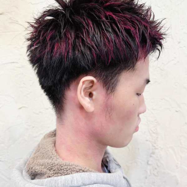 【Flor_戸塚】*メンズショート＋赤メッシュ*|Flor_戸塚