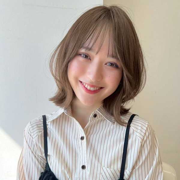 ふんわりボブ×シースルーバング