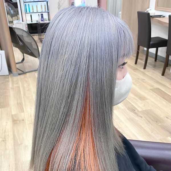 《ハイトーンカラー》シルバー×インナーオレンジ