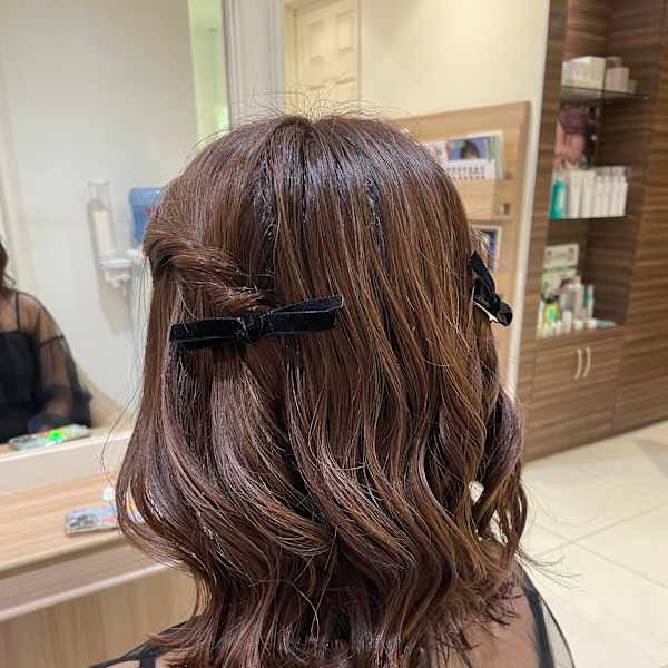 ハーフツインヘアアレンジ