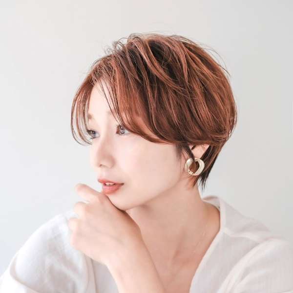 くびれショート×オレンジベージュ|beauty:beast 益田店