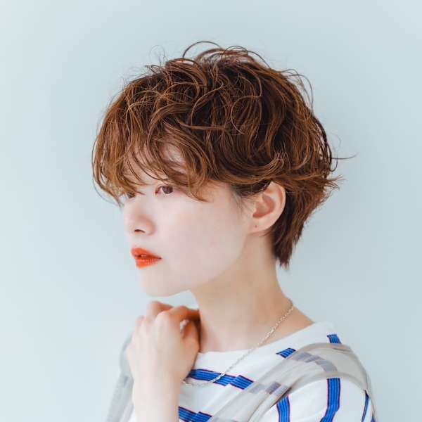 オレンジベージュ×ボーイッシュショート|beauty:beast 益田店