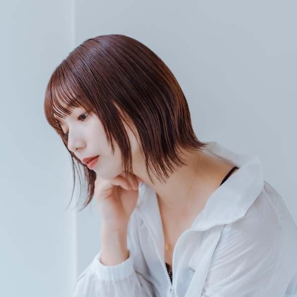 ピンクブラウン×外ハネボブ|beauty:beast 益田店