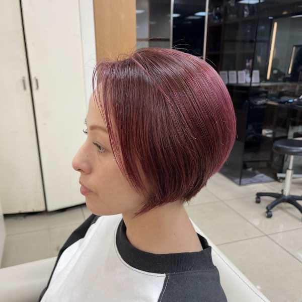 【老沼】イメチェン/ホワイトブロンド/外ハネボブ/美髪