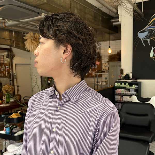 パーマを活かしたメンズウルフ|itt hair