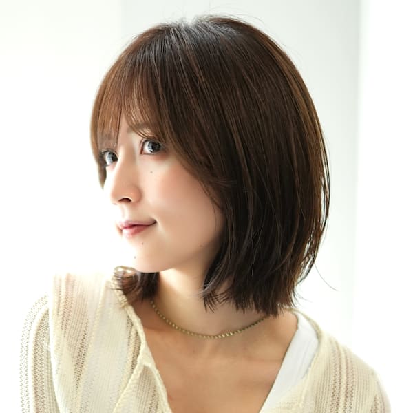 前下がりショート・ボブ/絶壁解消/前髪あり/40代/30代