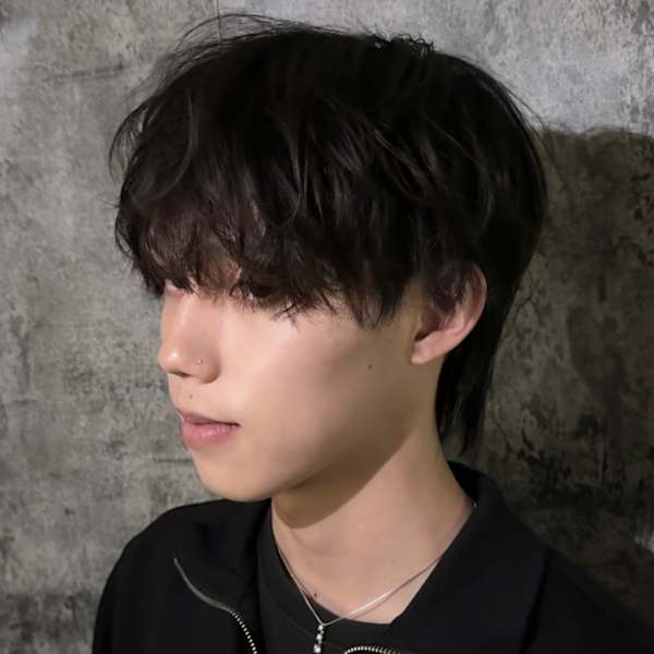 メンズパーマ/メンズシャドウパーマ/アッシュカラー/原宿