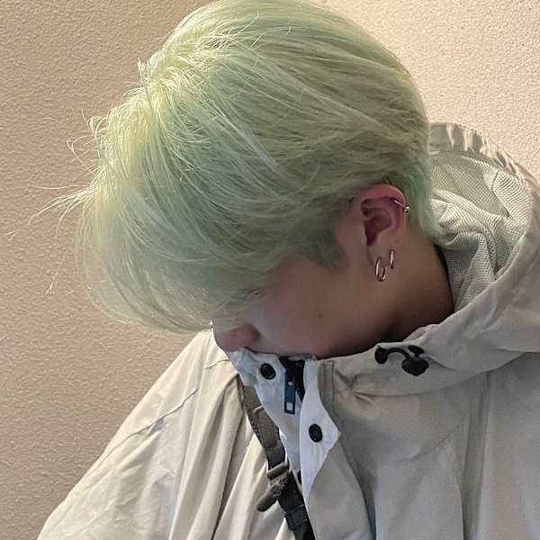 メンズハイトーン/ハイトーンカラー/ライムグリーン/原宿