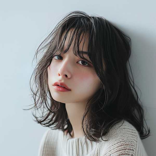 20代30代40代　くびれ抜け感外国人風セミロング