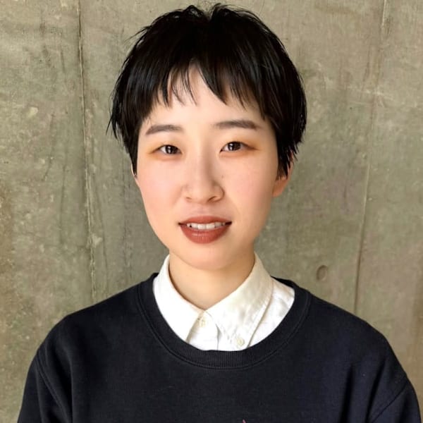 ベリーショート 黒髪 マッシュショート 大人ショート オン眉