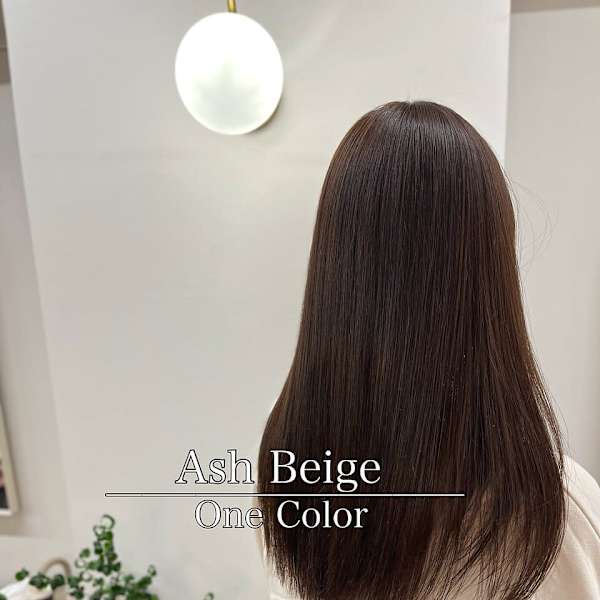 【星野】初めてのカラーにおすすめ/透明感アッシュブラウン|N° anfeel 渋谷