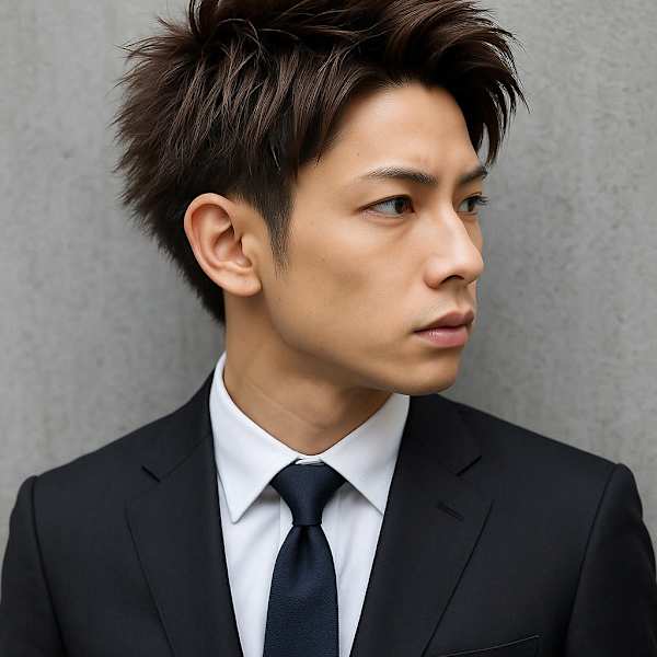 アップバング × ビジネスショート