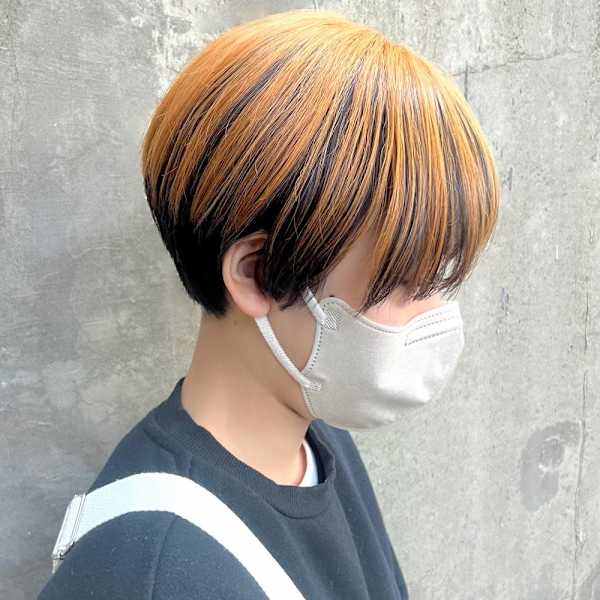 ショートボブデザインカラー