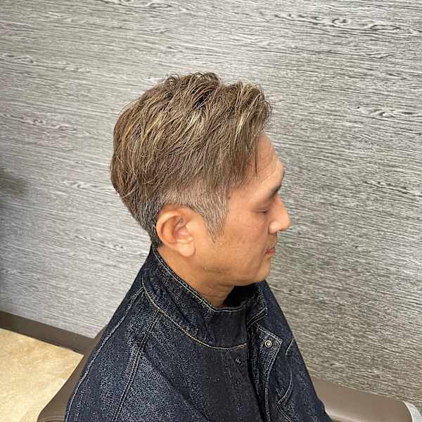 メンズカット＋メッシュキャップハイライト
