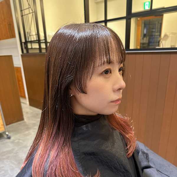 池袋 裾カラー グラデーション  ピンクラベンダー♪