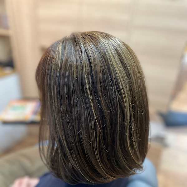 白髪染め×ハイライト