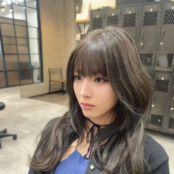 レイヤーカット 学割 ブルーブラック グレージュ