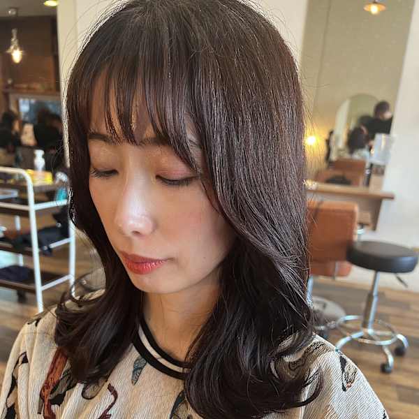 コテ巻き風 デジタルパーマ|Glimpse 大濠店