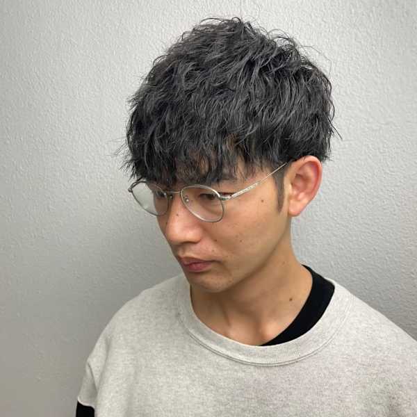 波巻きパーマ/マッシュ/ツーブロック/銀座/理容室／床屋