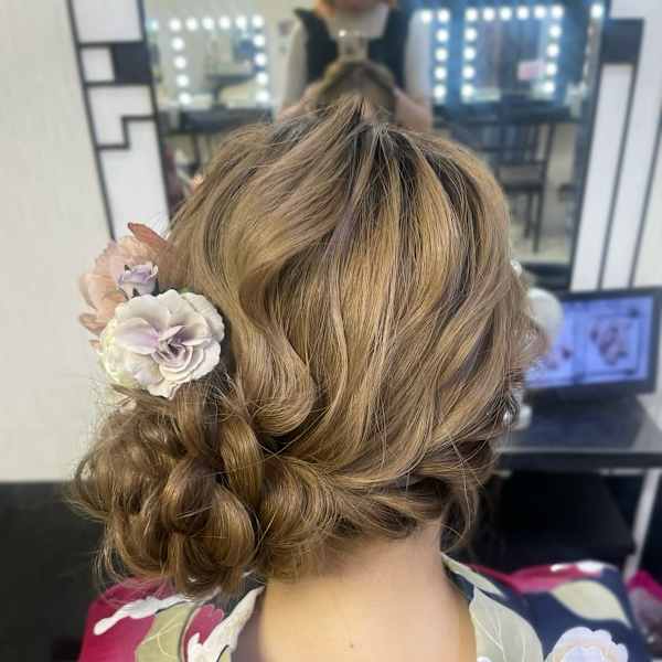 浴衣美人♪ローサイドシニヨン