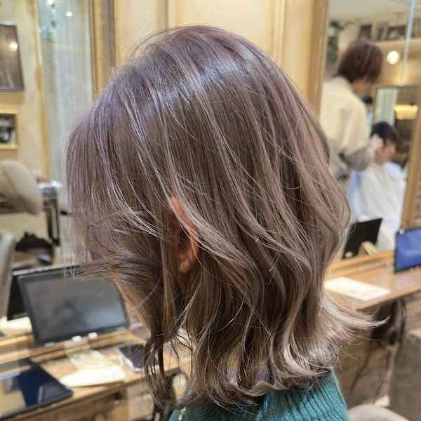 ラベンダーミルクティー_ グレージュ_ 韓国風巻き3