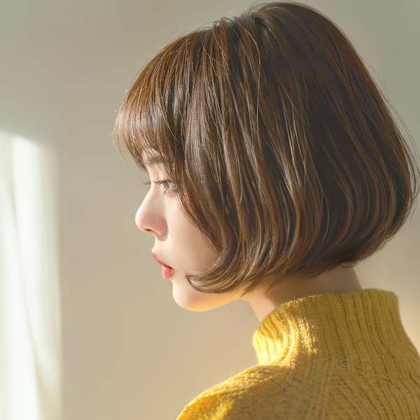 20代30代40代　重め海外風ミニボブ|horte +n