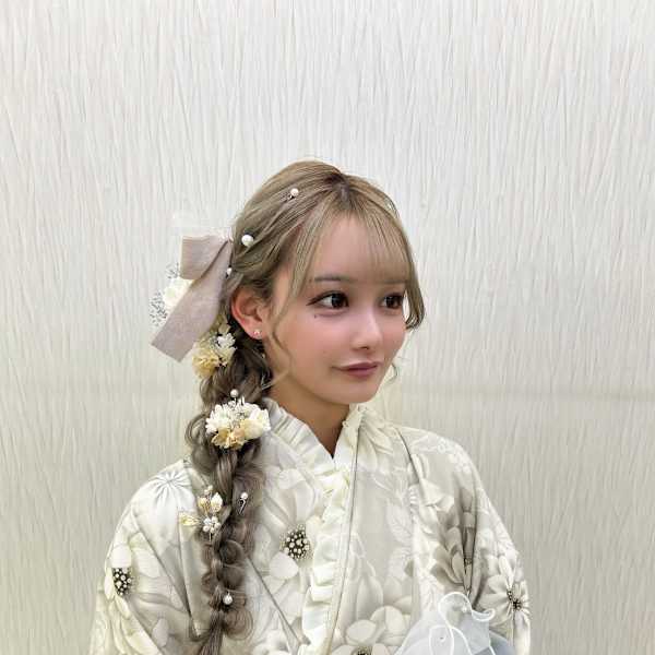 卒業式スタイル♪サイド編み下ろしスタイル