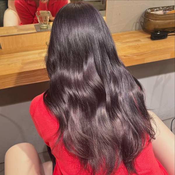 パープルカラー×ふんわりウェーブ|Asheoleng