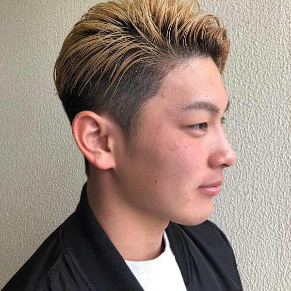 遊びと毛流れの融合!!ワイルドツーブロック