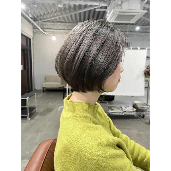 ダークグレージュ*丸みショート*大人レイヤー