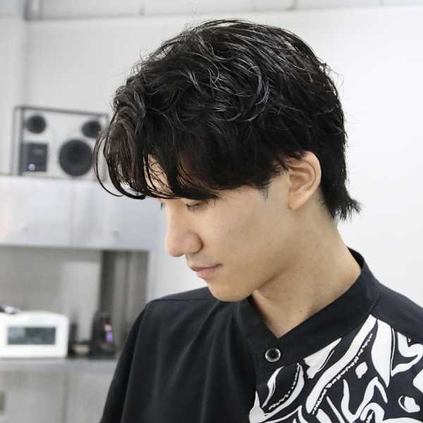 ニュアンスパーマ×ウルフスタイル|Shindy BARBER & MEN's STYLE SHOP